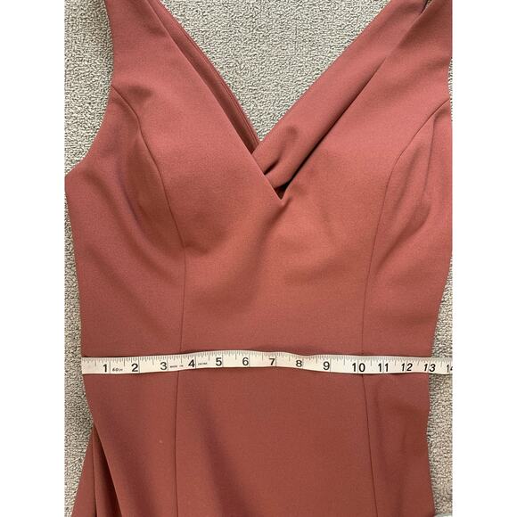 Jenny Yoo Collection Taryn Formal Dress Gown Cut Out Twist Back Cinnamon Rose 10 - Picture 7 of 10